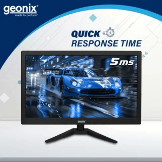 GEONIX 19" Led PC Monitor | Resolution 1366 x 768 | Display Output-VGA & HDMI | LED Display | Power Consumption 21W (Max) | 3 Years Warranty